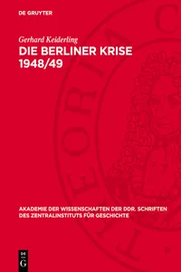 Die Berliner Krise 1948/49_cover