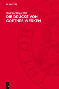 Die Drucke von Goethes Werken_cover