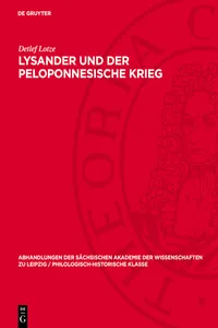 Lysander und der peloponnesische Krieg_cover