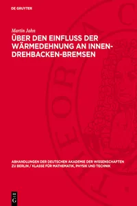 Über den Einfluß der Wärmedehnung an Innen-Drehbacken-Bremsen_cover