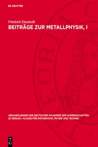 Beiträge zur Metallphysik, I_cover