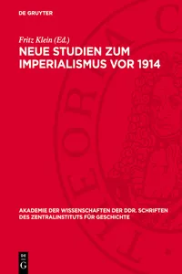 Neue Studien zum Imperialismus vor 1914_cover