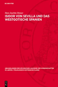 Isidor von Sevilla und das westgotische Spanien_cover