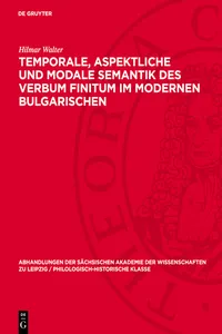 Temporale, aspektliche und modale Semantik des Verbum Finitum im modernen Bulgarischen_cover