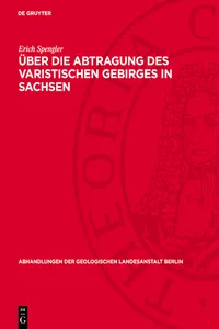 Über die Abtragung des varistischen Gebirges in Sachsen_cover