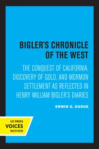 Bigler's Chronicle of the West_cover