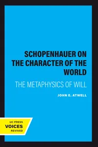 Schopenhauer on the Character of the World_cover