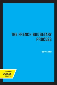 The French Budgetary Process_cover