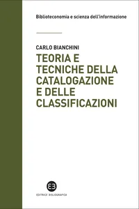 Teoria e tecniche della catalogazione e delle classificazioni_cover