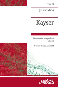 Kayser 36 estudios, elementales y progresivos Op. 20_cover