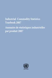 Industrial Commodity Statistics Yearbook 2007/Annuaire de statistiques industrielles par produit 2007_cover