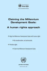 Claiming the Millennium Development Goals_cover