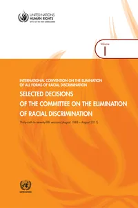 Selected Decisions of the Committee on the Elimination of Racial Discrimination_cover