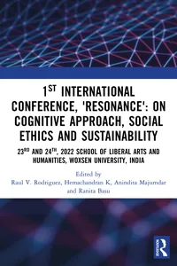 1st International Conference, 'Resonance': on Cognitive Approach, Social Ethics and Sustainability_cover