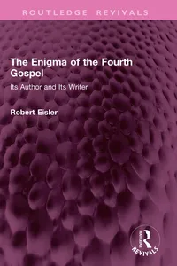 The Enigma of the Fourth Gospel_cover