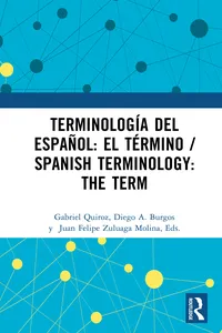 Terminología del español: el término / Spanish Terminology: The Term_cover