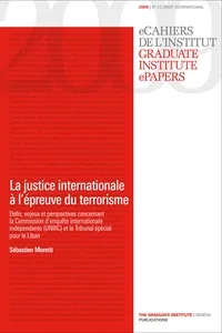 La justice internationale à l'épreuve du terrorisme_cover