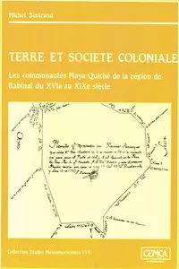 Terre et société coloniale_cover