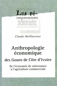 Anthropologie économique des Gouro de Côte d'Ivoire_cover