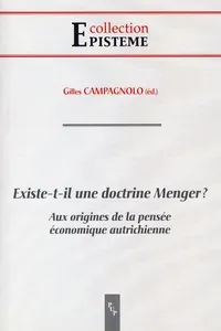 Existe-t-il une doctrine Menger ?_cover