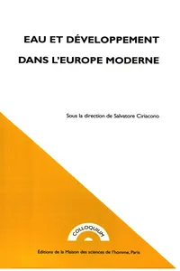 Eau et développement dans l'Europe moderne_cover