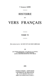 Histoire du vers français. Tome VI_cover