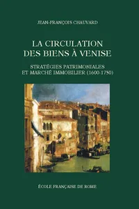 La Circulation des biens à Venise_cover