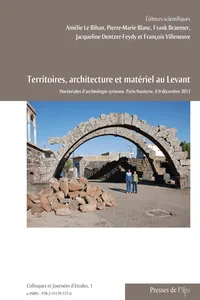 Territoires, architecture et matériel au Levant_cover