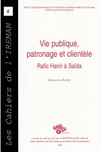 Vie publique, patronage et clientèle_cover