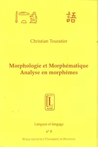 Morphologie et morphématique_cover