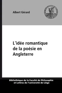 L'idée romantique de la poésie en Angleterre_cover