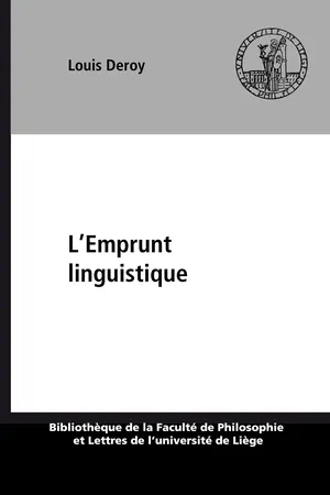 L'Emprunt linguistique