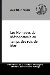 Les Nomades de Mésopotamie au temps des rois de Mari_cover