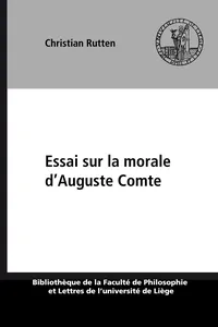 Essai sur la morale d'Auguste Comte_cover