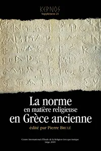 La norme en matière religieuse en Grèce ancienne_cover