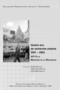 Quatre ans de recherche urbaine 2001-2004. Volume 2_cover