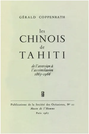 Les Chinois de Tahiti