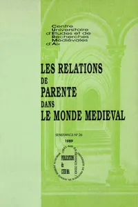 Les relations de parenté dans le monde médiéval_cover