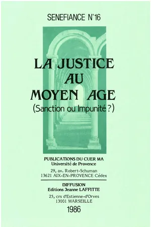 La justice au Moyen Âge