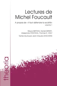 Lectures de Michel Foucault. Volume 1_cover