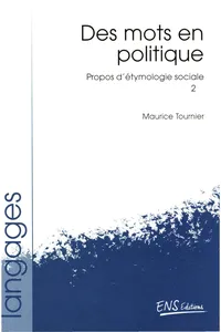 Propos d'étymologie sociale. Tome 2_cover