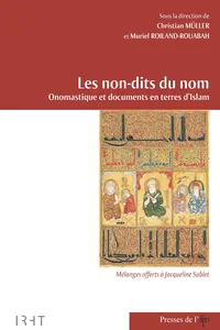 Les non-dits du nom. Onomastique et documents en terres d'Islam_cover