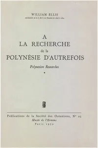 À la recherche de la Polynésie d'autrefois. Volume 1_cover