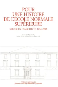 Pour une histoire de l'École normale supérieure_cover