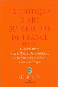 La Critique d'art au Mercure de France_cover