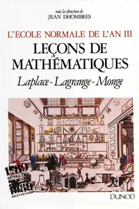 L'École normale de l'an III. Vol. 1, Leçons de mathématiques_cover