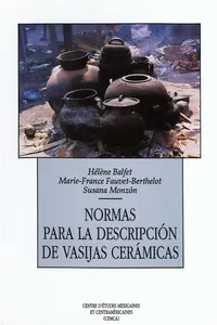 Normas para la descripción de vasijas cerámicas_cover