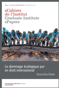 Le dommage écologique pur en droit international_cover