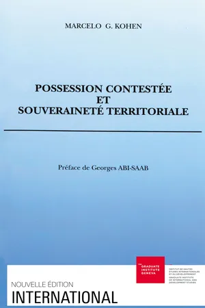 Possession contestée et souveraineté territoriale