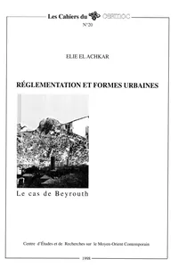 Réglementation et formes urbaines_cover